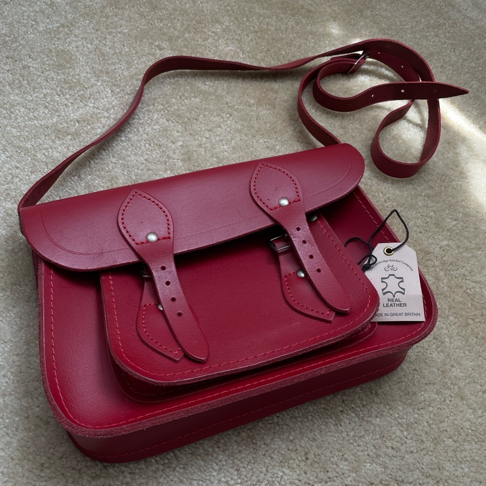 Cambridge Satchel Company Messenger Bag-Red